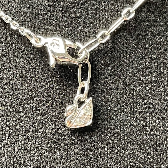 Swarovski Rhodium Crystal Iconic Swan Necklace - Picture 4 of 11